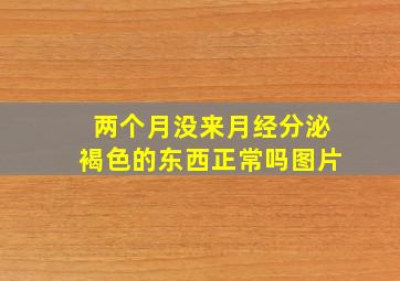 两个月没来月经分泌褐色的东西正常吗图片