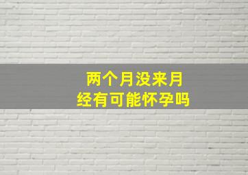 两个月没来月经有可能怀孕吗