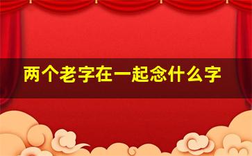 两个老字在一起念什么字