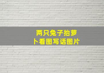 两只兔子抬萝卜看图写话图片