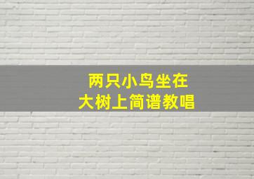 两只小鸟坐在大树上简谱教唱