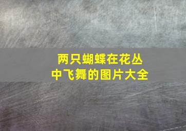 两只蝴蝶在花丛中飞舞的图片大全