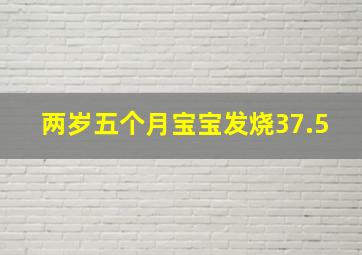 两岁五个月宝宝发烧37.5