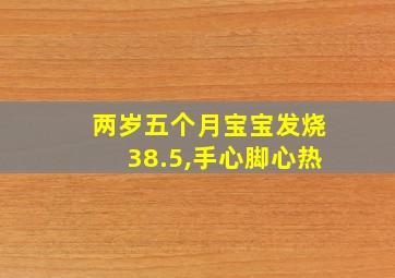 两岁五个月宝宝发烧38.5,手心脚心热