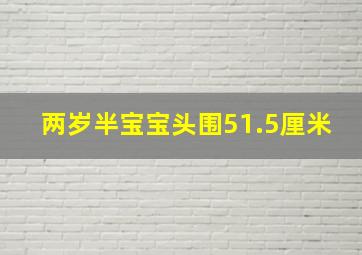 两岁半宝宝头围51.5厘米