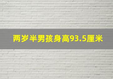 两岁半男孩身高93.5厘米