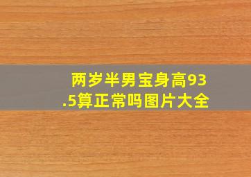 两岁半男宝身高93.5算正常吗图片大全