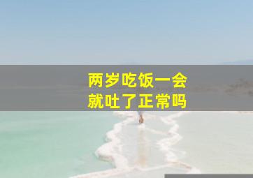 两岁吃饭一会就吐了正常吗