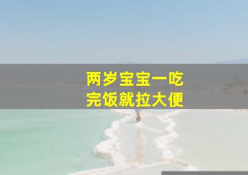 两岁宝宝一吃完饭就拉大便