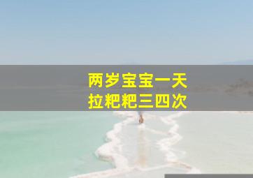 两岁宝宝一天拉粑粑三四次