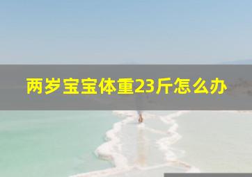 两岁宝宝体重23斤怎么办