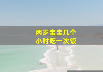 两岁宝宝几个小时吃一次饭