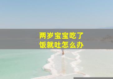 两岁宝宝吃了饭就吐怎么办