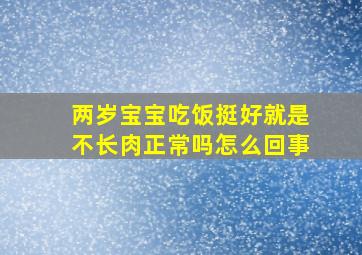 两岁宝宝吃饭挺好就是不长肉正常吗怎么回事