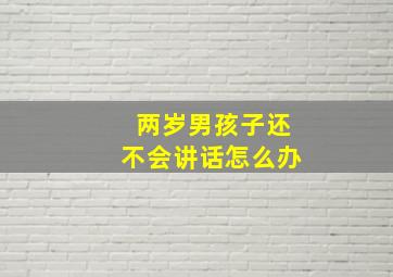 两岁男孩子还不会讲话怎么办