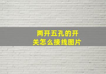 两开五孔的开关怎么接线图片