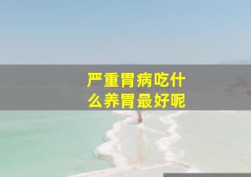 严重胃病吃什么养胃最好呢