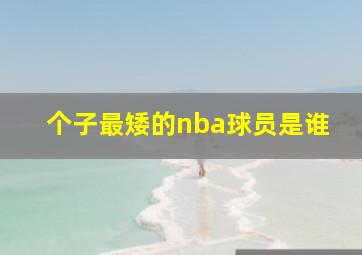 个子最矮的nba球员是谁