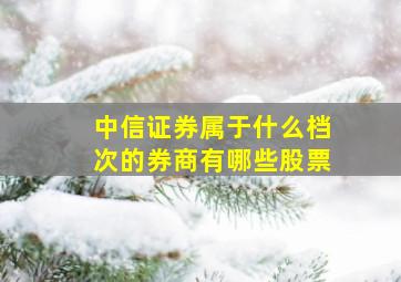 中信证券属于什么档次的券商有哪些股票