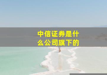 中信证券是什么公司旗下的