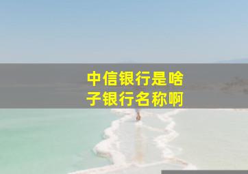 中信银行是啥子银行名称啊