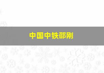 中国中铁邵刚