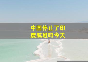 中国停止了印度航班吗今天