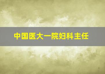 中国医大一院妇科主任