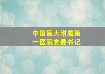 中国医大附属第一医院党委书记