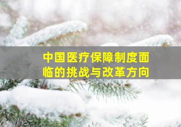 中国医疗保障制度面临的挑战与改革方向