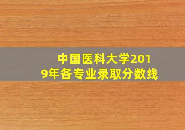 中国医科大学2019年各专业录取分数线