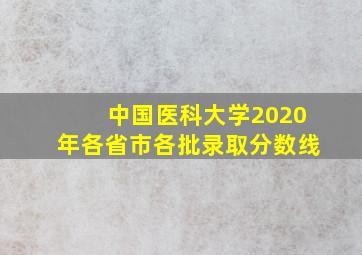 中国医科大学2020年各省市各批录取分数线