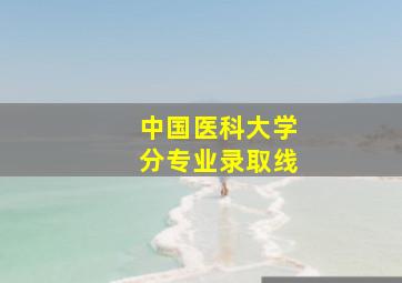 中国医科大学分专业录取线