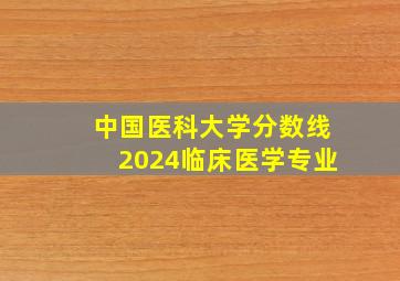 中国医科大学分数线2024临床医学专业