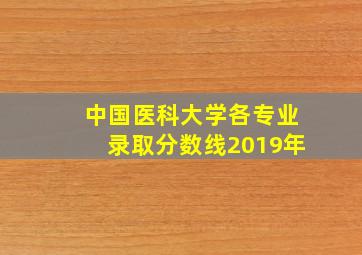 中国医科大学各专业录取分数线2019年