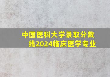 中国医科大学录取分数线2024临床医学专业