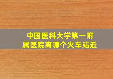 中国医科大学第一附属医院离哪个火车站近