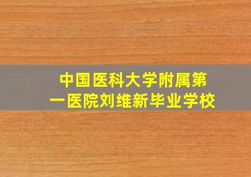 中国医科大学附属第一医院刘维新毕业学校