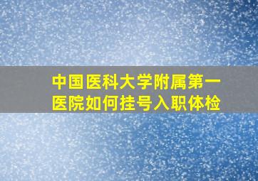 中国医科大学附属第一医院如何挂号入职体检