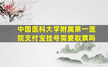 中国医科大学附属第一医院支付宝挂号需要取票吗