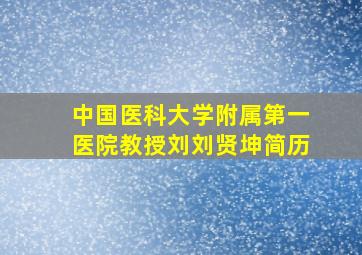 中国医科大学附属第一医院教授刘刘贤坤简历