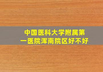 中国医科大学附属第一医院浑南院区好不好