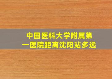 中国医科大学附属第一医院距离沈阳站多远