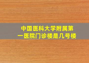 中国医科大学附属第一医院门诊楼是几号楼