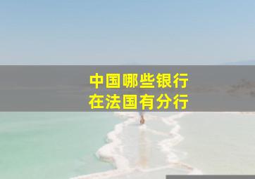 中国哪些银行在法国有分行