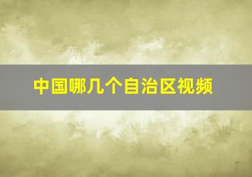 中国哪几个自治区视频