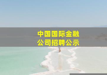 中国国际金融公司招聘公示