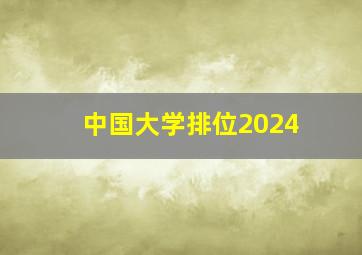 中国大学排位2024