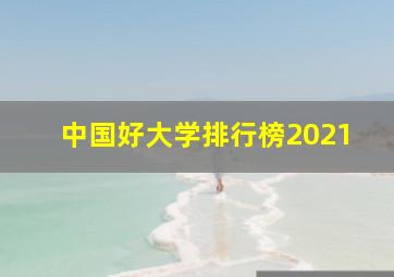 中国好大学排行榜2021