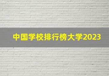 中国学校排行榜大学2023